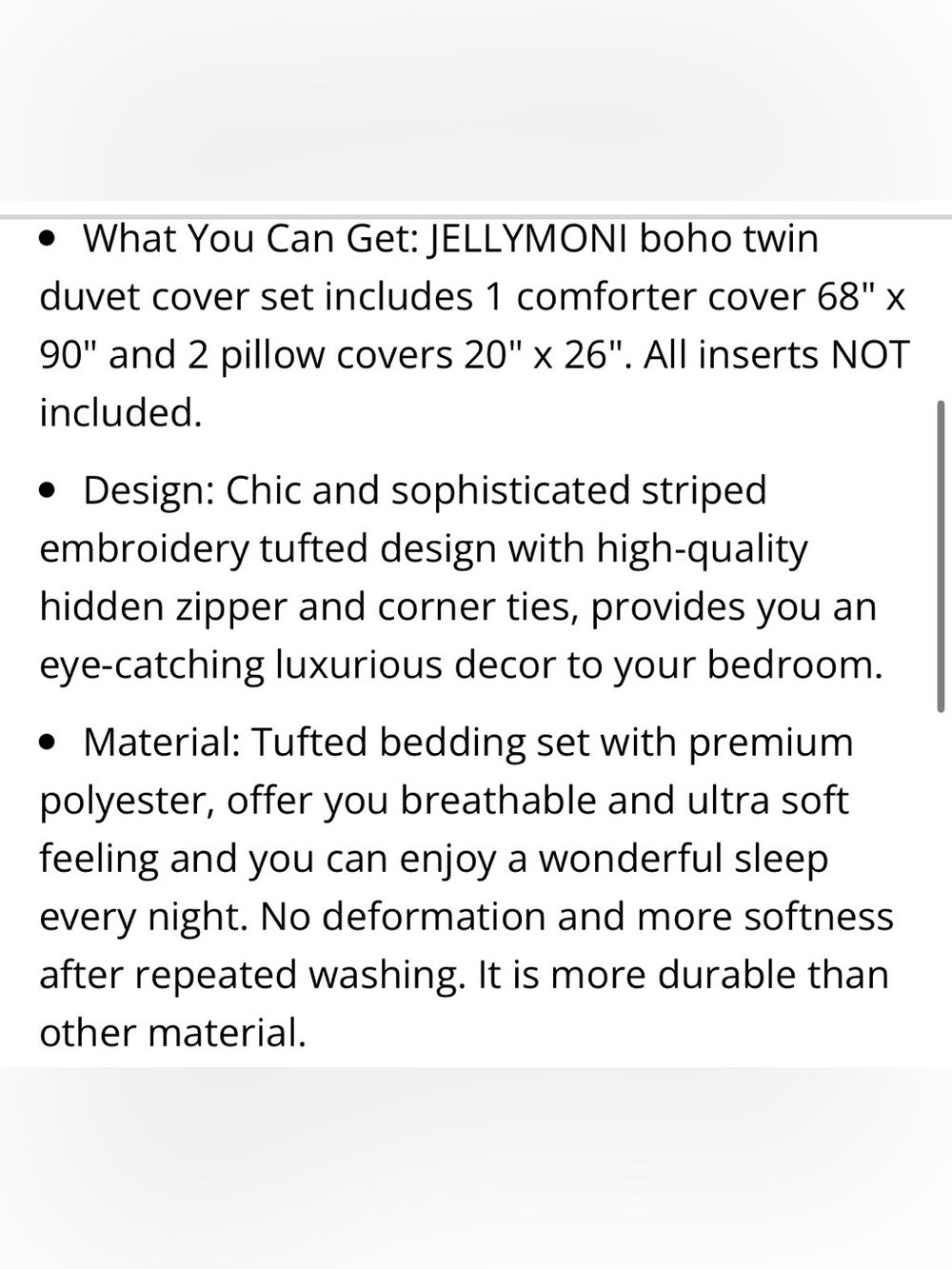 TWIN BOHO Grid Tufted Duvet 3Pc Set - 100% Microfiber- GRAYISH BLUE - Picture 7 of 15